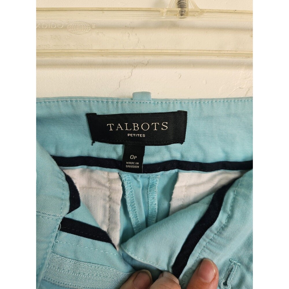 Talbot Women's Bermuda Shorts, Turquoise, Size 0P - Picture 2 of 3